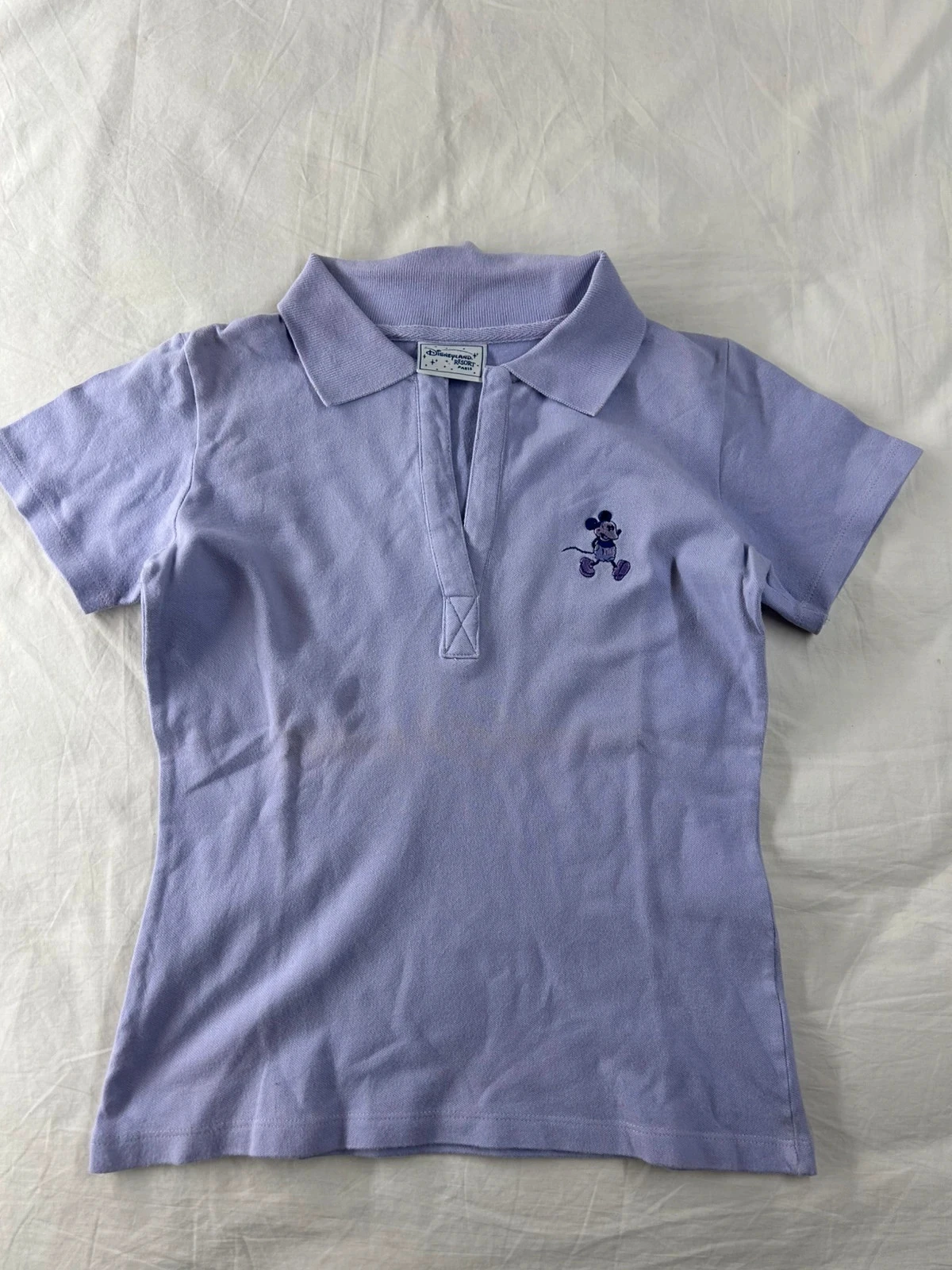 Polo violet Lila Disneyland resort paris style rétro Y2K logo brodé taille M